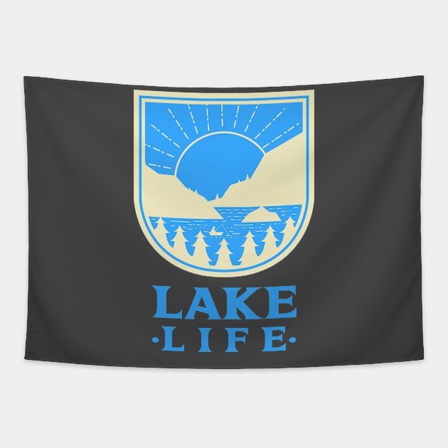 Lake Life Fishing Fisherman Outdoorsman Tapestry by Tip Top Tee's