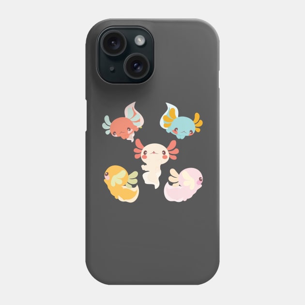 Kawaii Axolotls Phone Case by LikeSuperKawaii