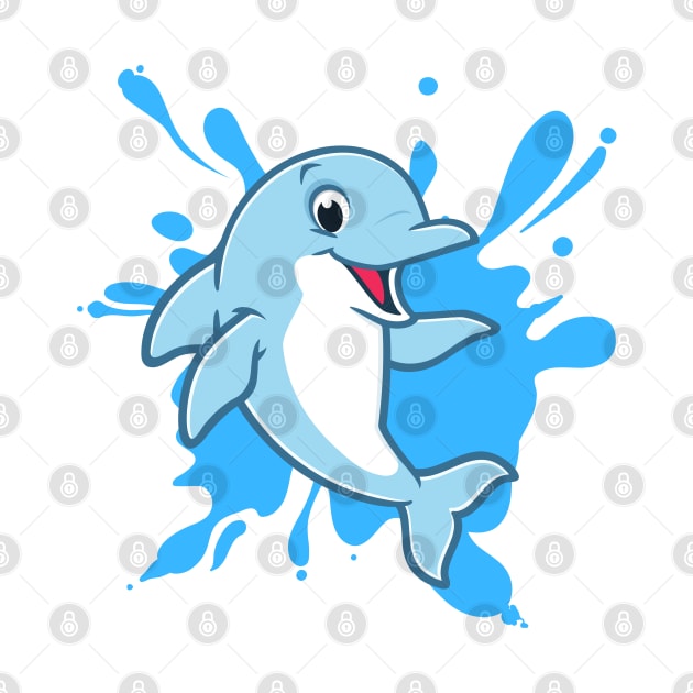 Cute Dolphin Design by Pearsville