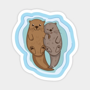 We Otter Hold Hands Magnet