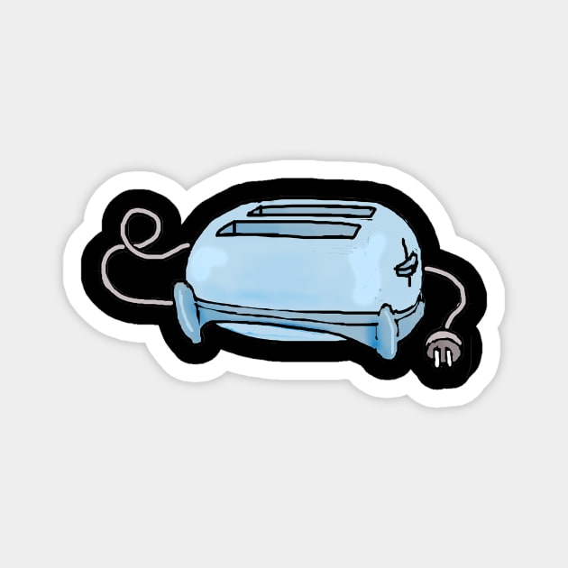 A nice light blue toaster Magnet by WinstonsSpaceJunk