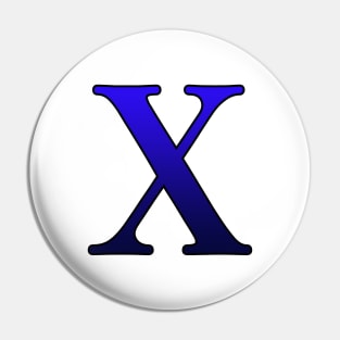 Blue Roman Numeral 10 X Pin