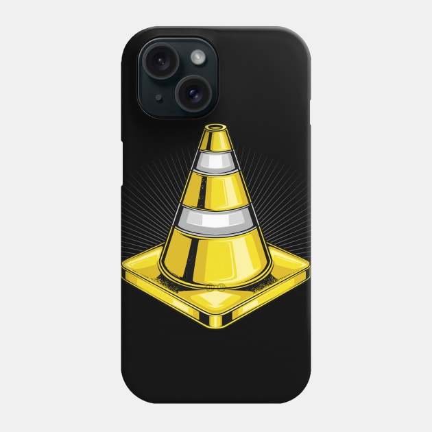 Yellow Traffic Cone Phone Case by Jiooji Project