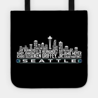 Seattle Baseball Team All Time Legends Seattle City Skyline Tote