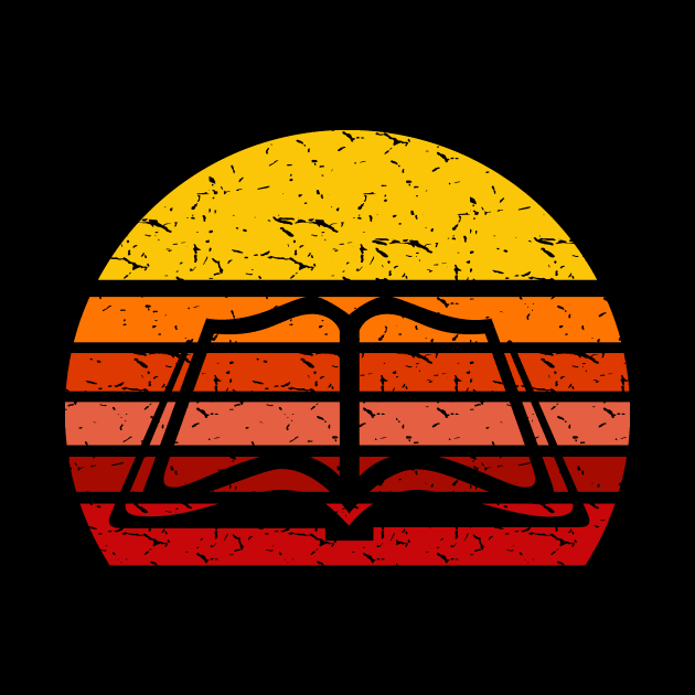 Retro Book Silhouette by LetsBeginDesigns