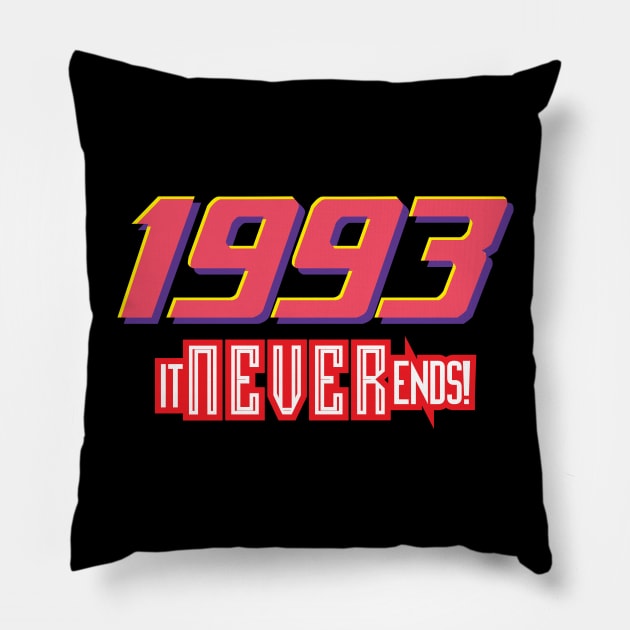 1993 It Never Ends! (Transformers G2) Pillow by Rodimus13