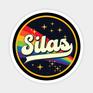 Silas // Rainbow In Space Vintage Style Magnet