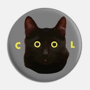 Cool black cat yellow eyes Pin