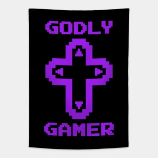 Godly Gamer (v8 - purple) Tapestry