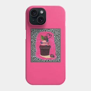 Muffin with Berries Phone Case