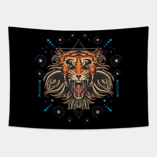 TIGER SACRED GEOMETRY Tapestry