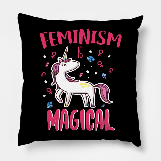 Feminism Is Magical Pillow by Eugenex