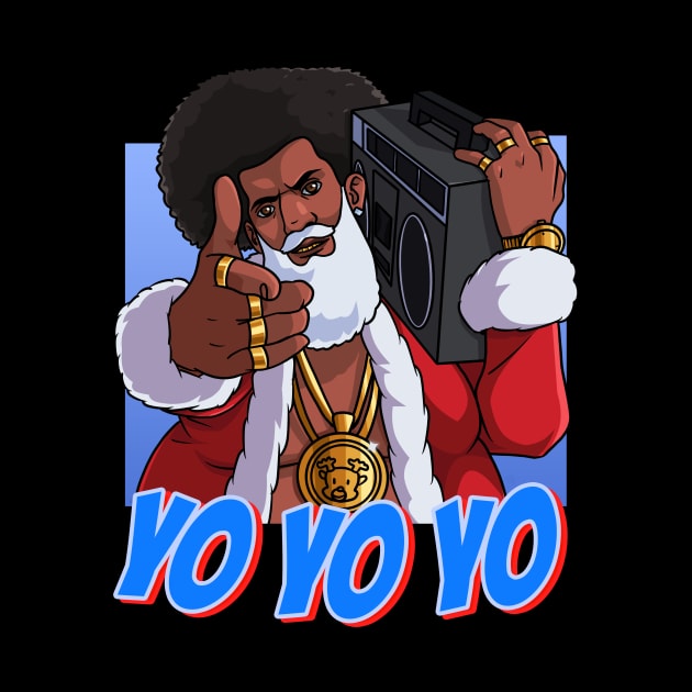 Black Santa Claus Hip Hop Christmas by Noseking