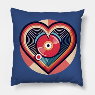 Love Peace and Vinyl Records Pillow