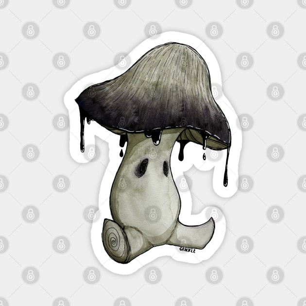 Gloomy Mushroom Magnet by Jan Grackle