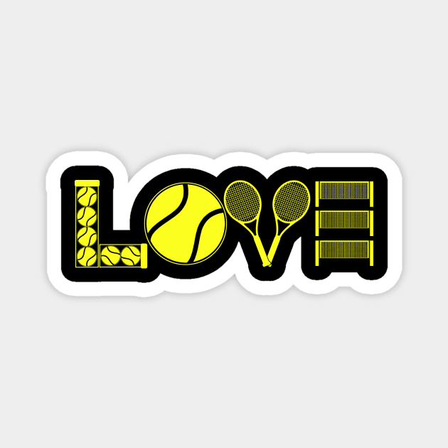 Love Tennis Magnet by fromherotozero