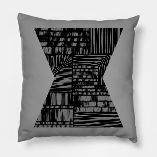 Digital Stitches Black Pillow