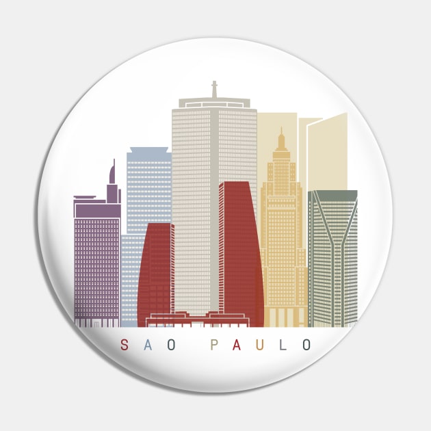 Sao Paulo skyline poster Pin by PaulrommerArt