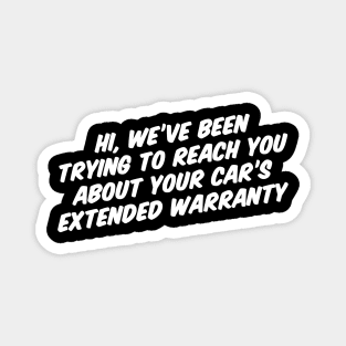 Your Car's Extended Warranty Magnet