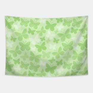 Green Butterflies Pattern Tapestry