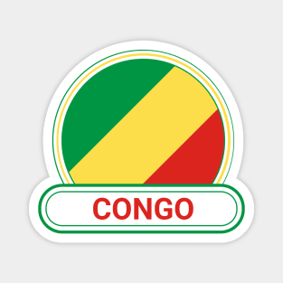 Congo Country Badge - Congo Flag Magnet