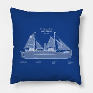 Columbine Lighthouse Tender United States Coast Guard - ABDpng Pillow