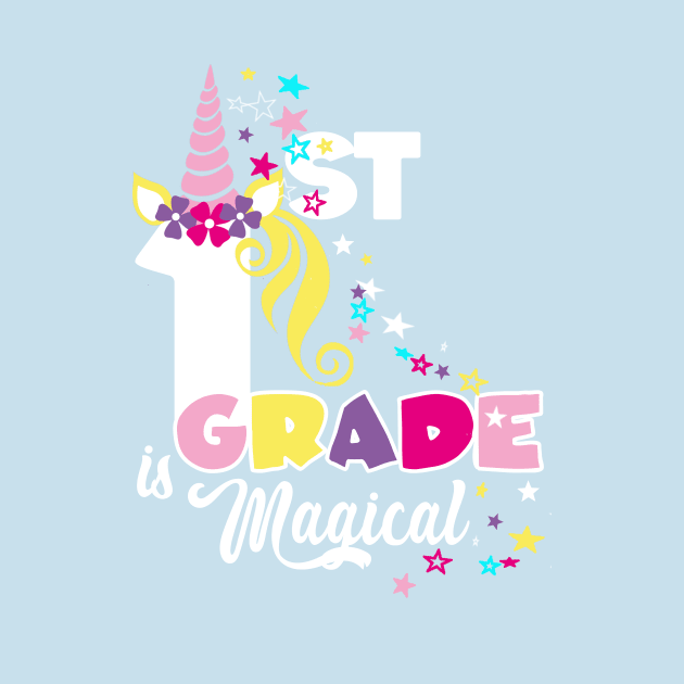First Grade Girls 1st Grader Gift Magical Unicorn Lover Gift by Bezra
