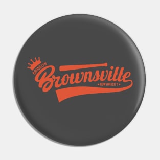 Brownsville New York Brooklyn - Brownsville  Brooklyn Schriftzug - Vintage Brownsville Logo Pin