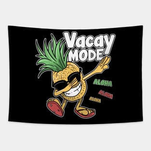 Dabbing Pineapple Vacay Mode Aloha Hawaii Tapestry