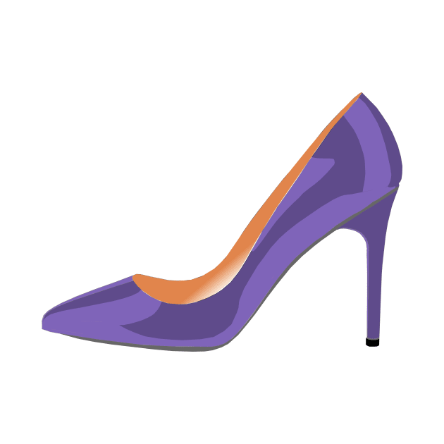 High Heel Shoe in Ultra Violet by DavidASmith