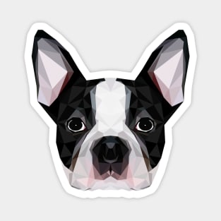 Boston Terrier Low Poly Art Magnet