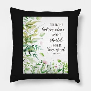 Psalm 119:114 Inspirational Bible Verse Art Pillow