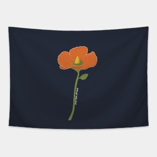 Colorful Apricot Mallow Wildflower Design Tapestry