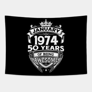 January 1974 50 Years Of Being Awesome 50th Birthday Tapestry