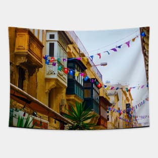 Colorful Maltese Street Tapestry