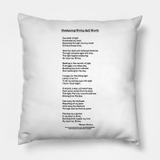 Awakening Divine Self Worth poem Pillow