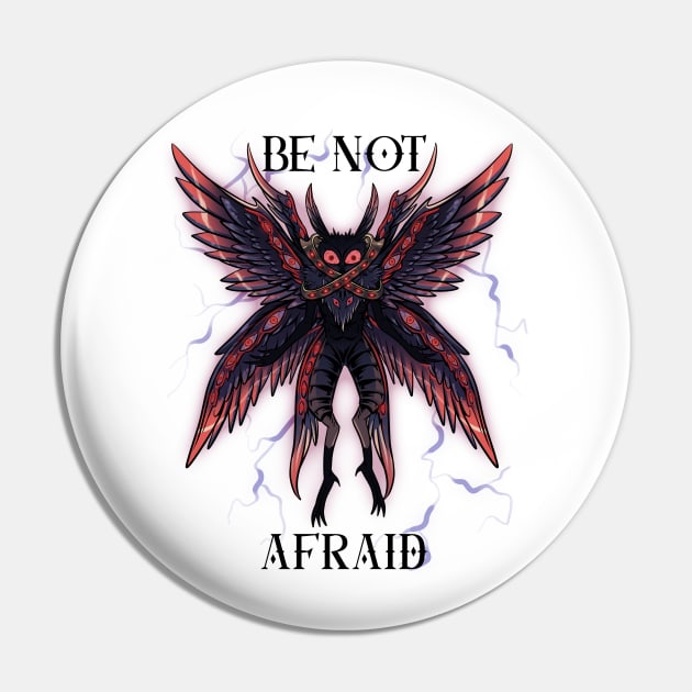 Divine Mothman Herald: A Faithful Design Inspired by Biblical Angels Pin by Holymayo Tee