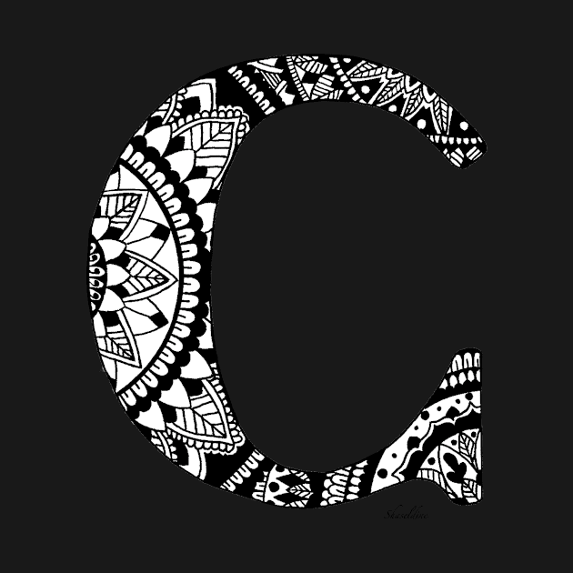 Mandala Letter C by Shaseldine