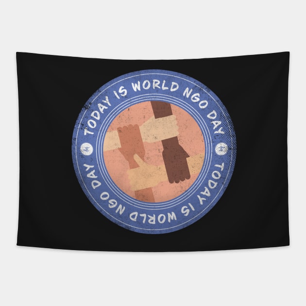 Today is World NGO Day Tapestry by lvrdesign