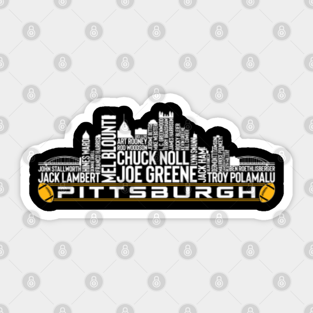 The legends Pittsburgh city skyline of the Pittsburgh football team - Pittsburgh Football Skyline - Sticker