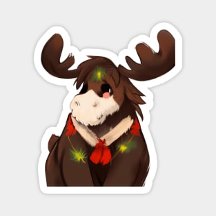 Cute Moose Drawing Magnet