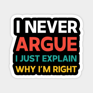 I Just Explain Funny Sarcastic Saying Vintage Retro Magnet