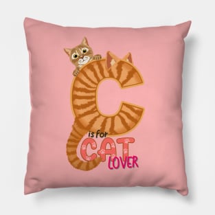 C is for CAT lover Pillow