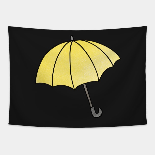 Yellow Umbrella Pattern Tapestry by Uwaki