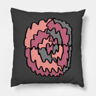 Pink grey doodle cloud Pillow