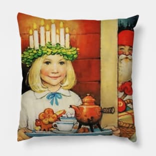 “Christmas Tea” by Jenny Nystrom Pillow