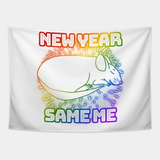 New Year, Same Me (Rainbow Version) Tapestry