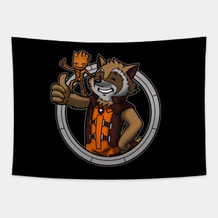 Cute Funny Superhero Friends Gaming Gamer Mascot Parody Tapestry