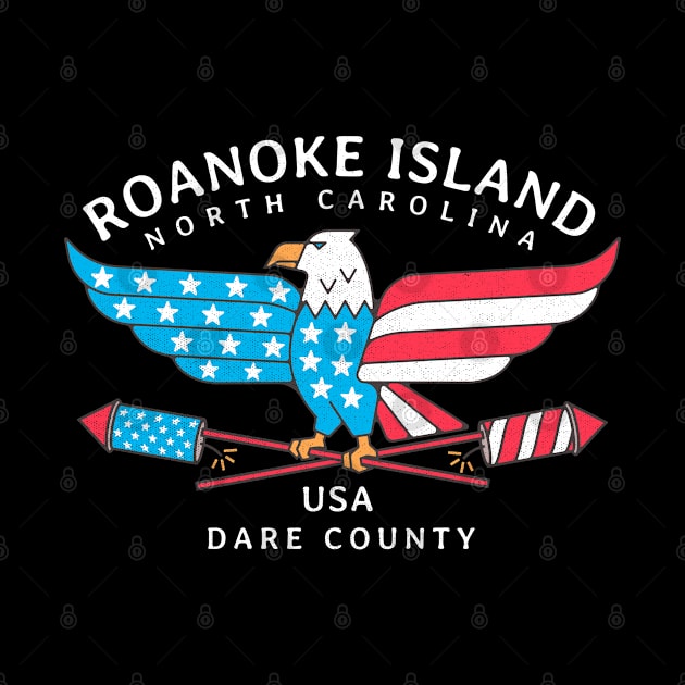 Roanoke Island, NC Summer Patriotic Pride Fourth of July by Contentarama