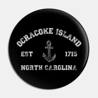 Ocracoke Island, North Carolina Vintage Nautical Anchor Retro Pin